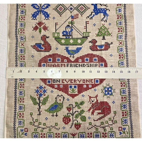 Vintage Kay Dee 100% Pure Linen Tea Towel MCM Design by Lois Long 17 x30 NEW - Picture 11 of 14